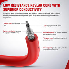 Nilight wires installed on an engine illustrating improved ignition consistency benefit