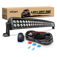 Nilight ZH410 front profile showing curved bar and black housing for wider coverage