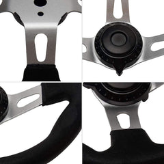 NINEFOX steering wheel mounted on a go kart demonstrating improved control and restored appearance