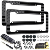 NJNYLLC front view of two black flag frames showing slim profile and clean fit