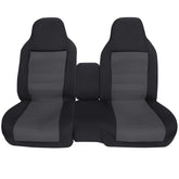 NLQR full front bench seat covers installed showing updated interior