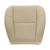 NLQR front view seat bottom in cashmere tan showing factory-fit appearance and restored look