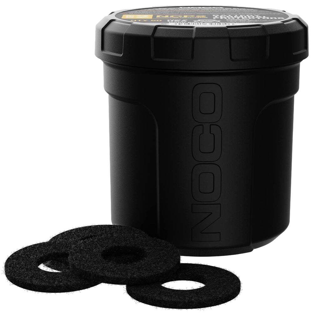 NOCO B603 pack front view showing quantity and protective washers for long-term corrosion prevention