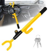 NOEAIKE front view of yellow steering wheel lock showing visible deterrent benefit