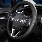 Noplkdss front view steering wheel cover shows full fit and stylish finish