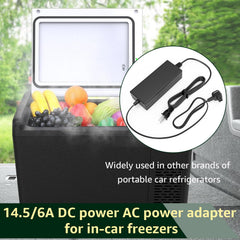 Norward adapter connected to a car refrigerator demonstrating reliable power