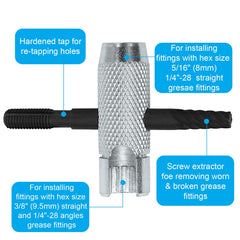 NOVINO close-up of silver socket ends offering secure grip for removal and install