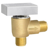 NOVINO vacuum breaker front view showing compact brass valve protecting freshwater