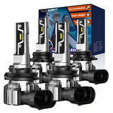 NOVSIGHT front packaging showing four H11 9005 LED bulbs and box, easy identification