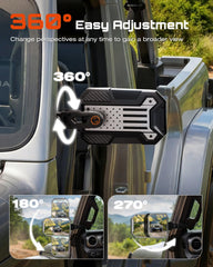 NOVSIGHT breakaway hinge detail showing impact protection benefit