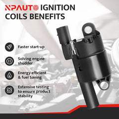 NPAUTO coil close-up of electrical connector ensuring secure fit and reliable signal transfer