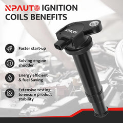 NPAUTO coil label close-up highlighting fitment and part reference