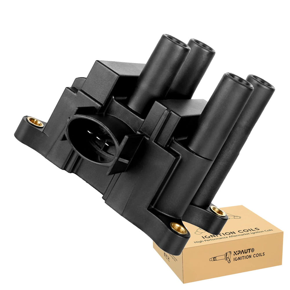 NPAUTO coil pack front view showing mounting and clean fit benefits