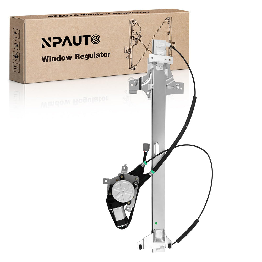 NPAUTO front-left assembly showing complete regulator and motor, restores window function