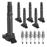 NPAUTO front view of 6-coil and 6-plug kit showing complete replacement convenience