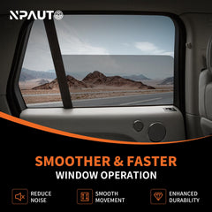 NPAUTO gear and track detail illustrating smooth, low-noise operation