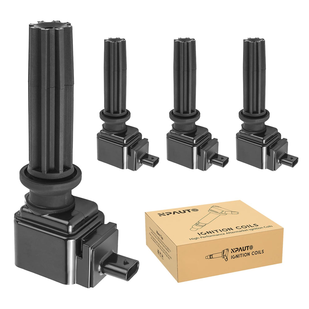 NPAUTO UF670 front packaging showing four coils and fitment list for quick identification