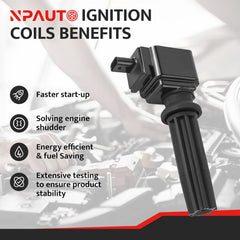 Close-up of one NPAUTO UF670 coil revealing durable housing and coil texture for longevity
