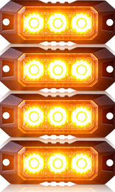 Nrgedzam front-angle strobe showing compact profile and strong amber visibility
