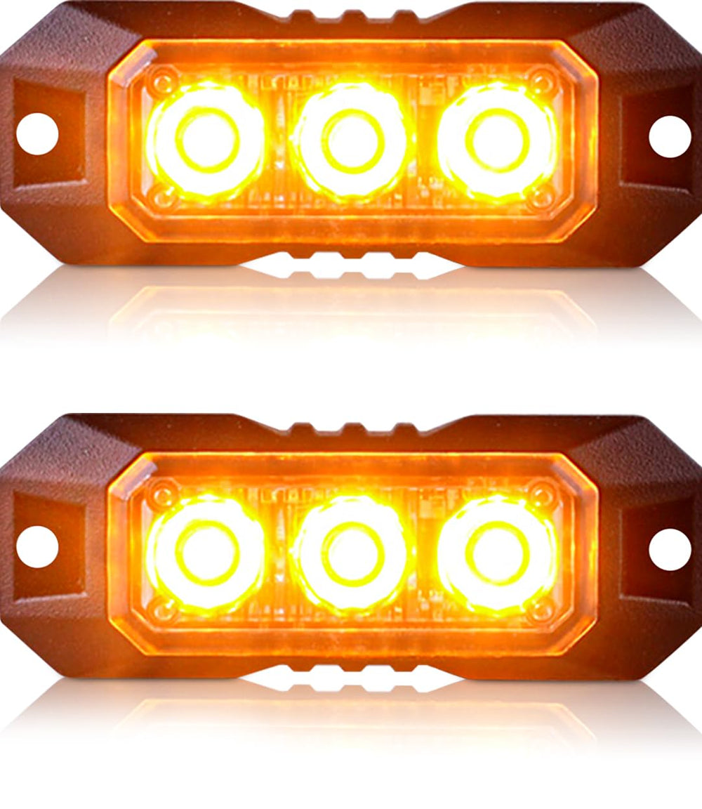 Nrgedzam front view strobe grille light shows compact amber warning benefit