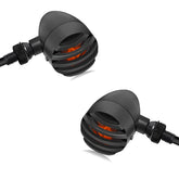 NTHREEAUTO front view blinker showing compact aluminum housing and visibility benefit