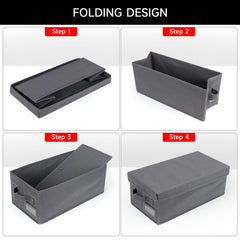 NUSWOR stacked boxes in living room saving space and creating neat storage