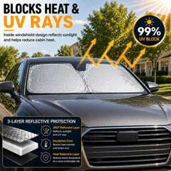 Nwgl sunshade folded inside compact pouch, easy space-saving storage