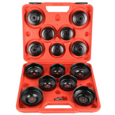 NYXOVA front view packed set with case and 15 cups for organized portability