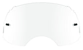 Oakley Airbrake MX clear lens front view showing optical clarity and durable finish
