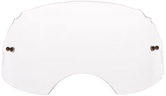 Oakley clear lens mounted in Airbrake MX frame demonstrating fit and improved visibility