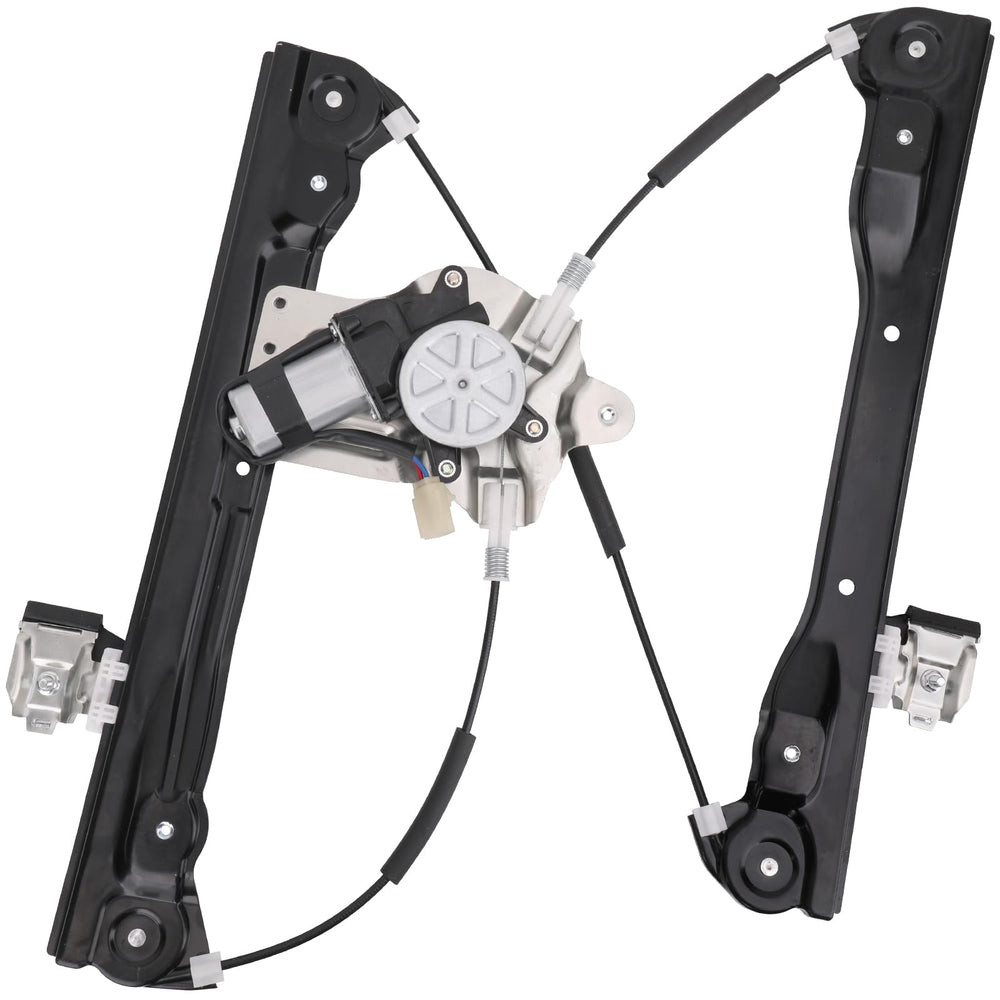 Obaee front right regulator assembly showing complete unit and fitment benefit