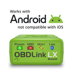 OBDLink LX OBD connector detail emphasizing secure connection and reliable data
