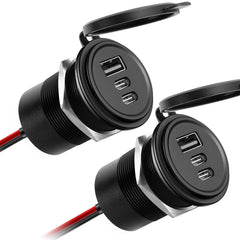 Obeaming front panel view showing three charging ports and sleek low-profile benefits