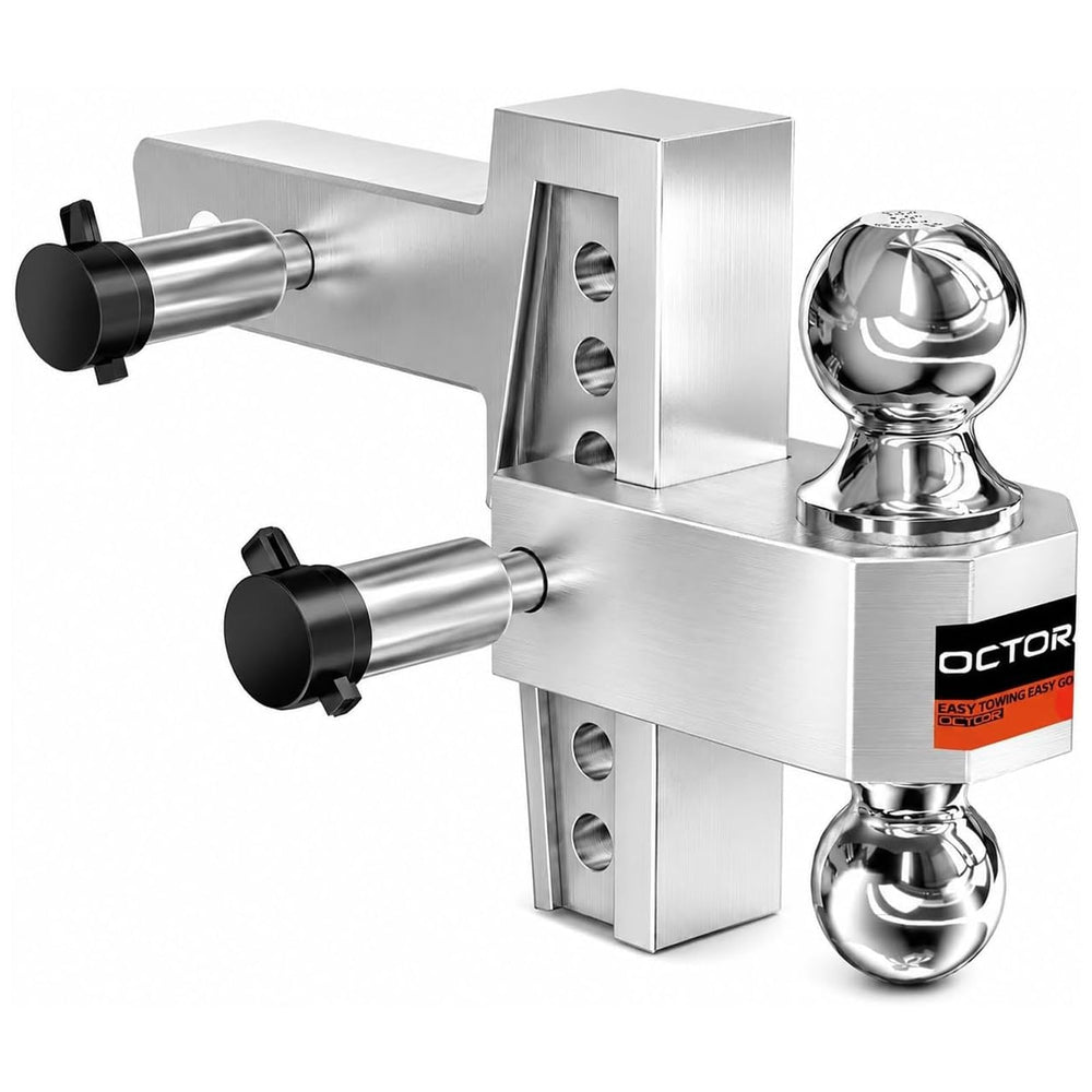 octora front view of 2-inch receiver hitch showing fit and strength