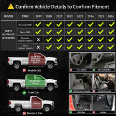 OEDRO passenger-side liner in GMC Sierra with factory-matching integration