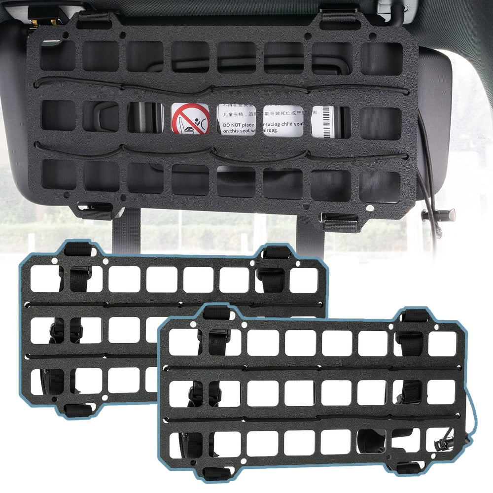 OEMASSIVE visor organizer front view showing clean modular layout and durable finish
