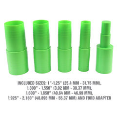 OEMTOOLS plugs laid out to display all five stepped sizes, helping choose the correct seal quickly