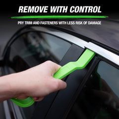 OEMTOOLS tool prying a car door panel with minimal trim damage and protected paint
