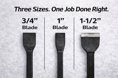 OEMTOOLS close-up of heat-treated scraper blade edge for durable cutting performance