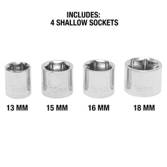 OEMTOOLS shallow socket profile detail showing thin design for tight clearance benefit
