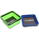 OEMTOOLS front view of expanded collapsible tray with parts, showing secure organization