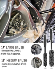 oesee large woolie brush close-up showing soft fibers for safe cleaning
