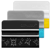 Off-Wrap trio front packaging showing all three squeegees and branding for confidence