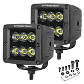 OFFROADTOWN front view LED cube showing compact housing and intense output