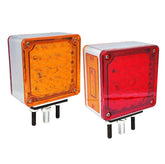 OGATOO front view pedestal light showing square red lens and clear signal visibility