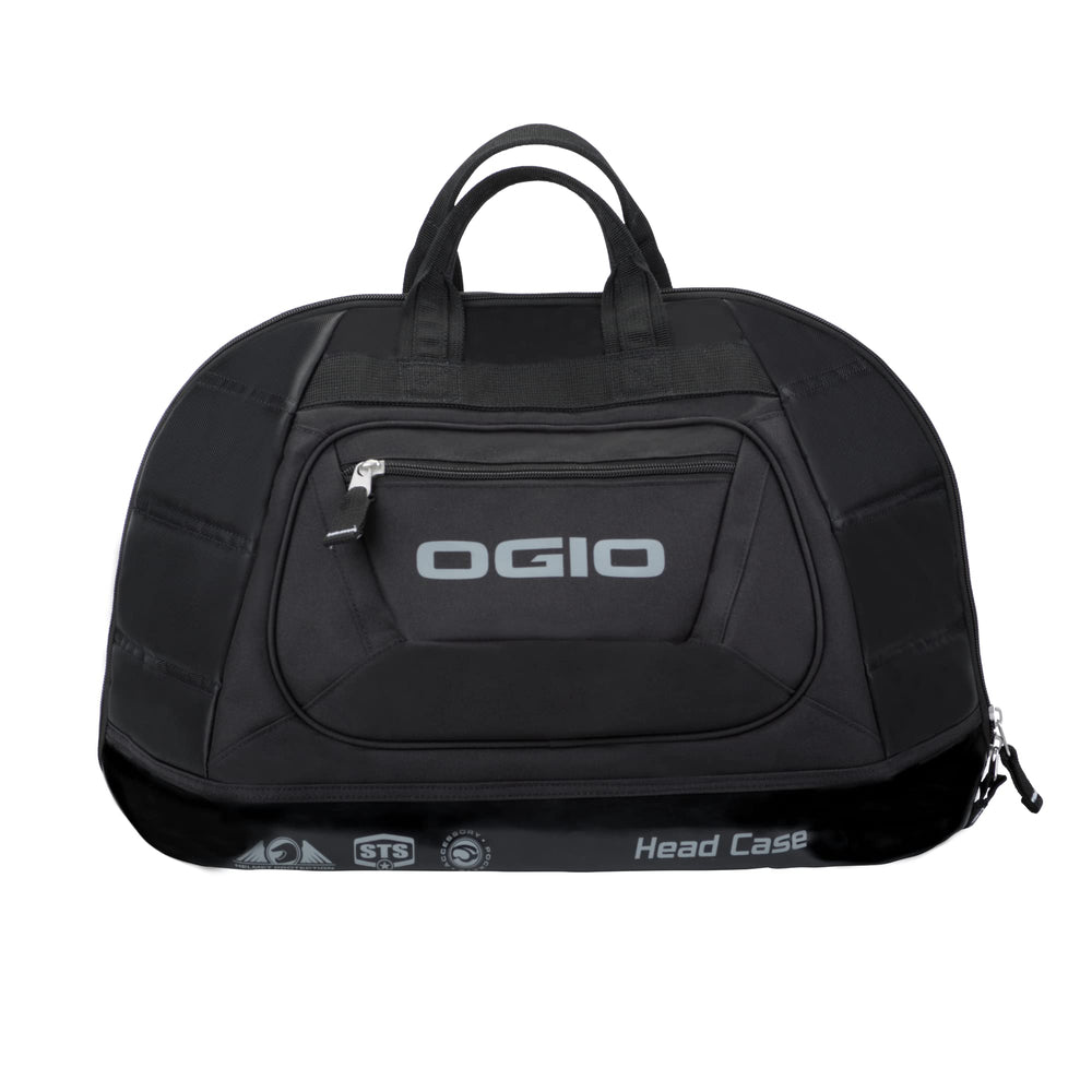 OGIO front view helmet bag showing full-size fit and secure storage benefit