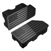 OGYE front view of stake pocket covers showing clean installed look and protection