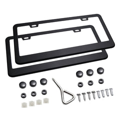 Ohuhu front view license frame showing clean matte design and sleek profile for style