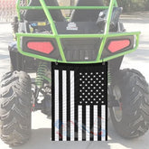OIEKUN front view mesh trash bag with American Flag showing durable storage