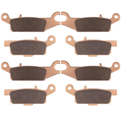 OKBA front and rear brake pad packaging showing fitment for Yamaha Grizzly and Kodiak with clear compatibility benefit